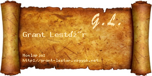 Grant Lestár névjegykártya